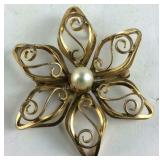 Gold filled pearl pin