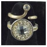 Two rings sizes 5 and 4 one is sterling