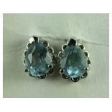 Sterling blue topaz earrings