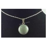 Necklace, Sterling silver pendant with a