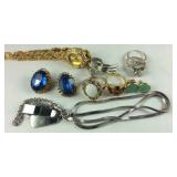 Costume Jewelry, rings, earrings, etc