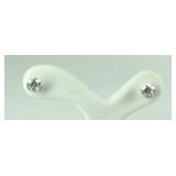 10k white gold .60ct simulated diamond 4mm stud