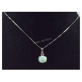 Sterling lab created mill opal and lab pink