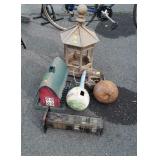 Bird Feeders Group, 3 gourds type, one wooden
