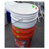 4-Plastic 5 gallon buckets