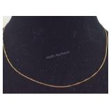14k gold chain 18in tests gold 0.9grams