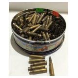 Ammo shells, empty RA 59 in round tin