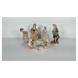 Figurines and decorative bowl with children and