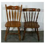 Two dining chairs, not a matched set