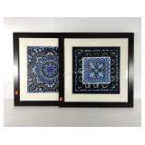Pair of decor prints, framed and double matted,