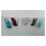 Glassware, includes six decorative shoes, all