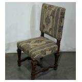 Gothic Victorian chair, all casters but one are