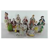 Porcelain figurines, all occupied Japan, includes
