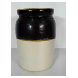 Stoneware crock, unmarked and approximately 1