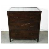 Three drawer chest, 20 x 34 x 38, wear as shown