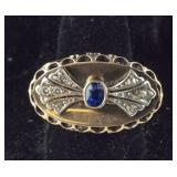 14k yellow gold ring size 8 - 7.1grams diamonds