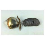 Two Sterling silver brooches 25grams