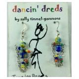 Sterling silver beaded earrings