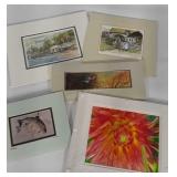 5 matted prints. Some are signed.