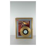 Framed solid gold Conway Twitty record, frame has