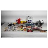 Hardware group, antifreeze, shop light, caulk