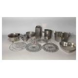 kitchenware, graters, bowls, cake pans, strainers