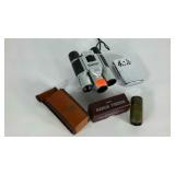 Range finder, binoculars  and hand warmer