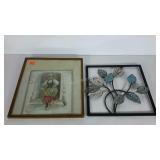 Wall decor, one framed calendar print from 1898,