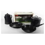 4 party enameled steel cook set, includes