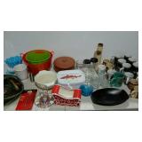 Kitchenwares, coffee mugs, cape cod plates,