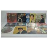 Twelve ELVIS record albums with jackets. Some