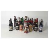 Collectible advertising bottles and cans