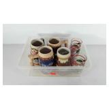 Budweiser steins and glasses, includes two Old