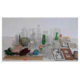 Home decor: bottles, vases, frames, rulers,