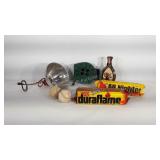 Miscellaneous group, fire logs, shop light,