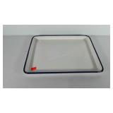 Enameled tray, 18 1/2" L x 14 1/2" W