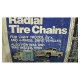 CAMPBELL radial tire chains in box.
