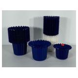 Light weight Poly planters. These stand 4.5" and