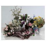 Everlasting arrangements in pitchers, vases and a