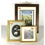 Framed Wildflower picture group, small 9x9, large