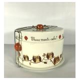 Owl themed cake carrier