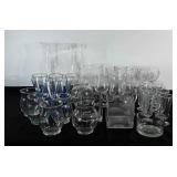 Glass lot: stemware, vases, planters, etc. 35+