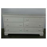 STANLEY six drawer white dresser, missing two
