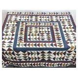 Handmade lightweight quilt, 86x86, needs washing,