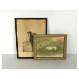 Horse prints, white horse by Ruth Ray 14x11 and