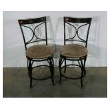 Two metal framed swivel stools. Need some