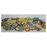 Large lot of crocheted hot mats / doilies. Nearly