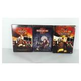 DVDs, seasons one- three of Rescue Me