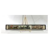 Long frame with horse pictures,  measures 44x6