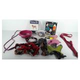 Pet supplies, includes water bowl, leashes,